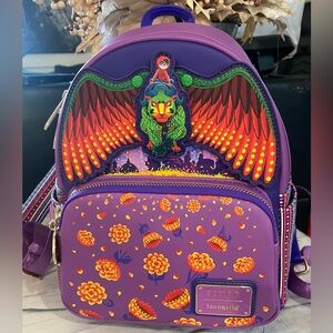 NWT Loungefly RARE Glow in Dark Pixar Coco Miguel Rides Pepita Mini Backpack